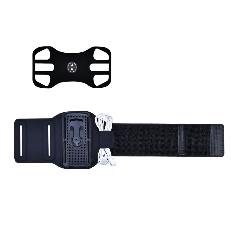 Арм-баг за мобилен телефон, разглобяем и въртящ се, за бягане и колоездене; Лайкра и силикон; Sanskrit Step; печатано лого