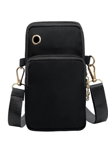 Oxford anyagú mobiltelefon-táska, cipzárral, függőleges négyszögű forma, uniszex, street style