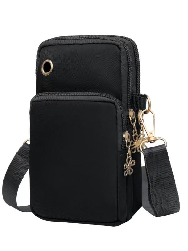 Oxford anyagú mobiltelefon-táska, cipzárral, függőleges négyszögű forma, uniszex, street style