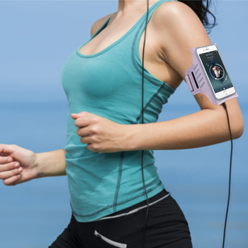 Narukvica za telefon za trčanje i biciklizam - unisex, poliester, s otisnutim logom, za vanjske sportove