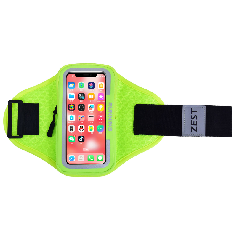 Torba za ruku za trčanje s mobitelom – Unisex, prozračna ultra lagana mrežasta konstrukcija, podstava od najlona, reflektirajuća sigurnost noću, za vanjske sportove