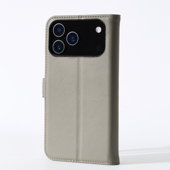 Valódi bőrből készült flip tok iPhone 17 Pro Max-hez, üzleti stílus, teljes lefedettség, anti-drop védelem, olajos élkialakítás