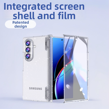 Ochranný kryt pre Samsung Galaxy Fold7, PP materiál, povrch s koženým vzhľadom, protišmykový, odolný proti pádu, akrylová textúra