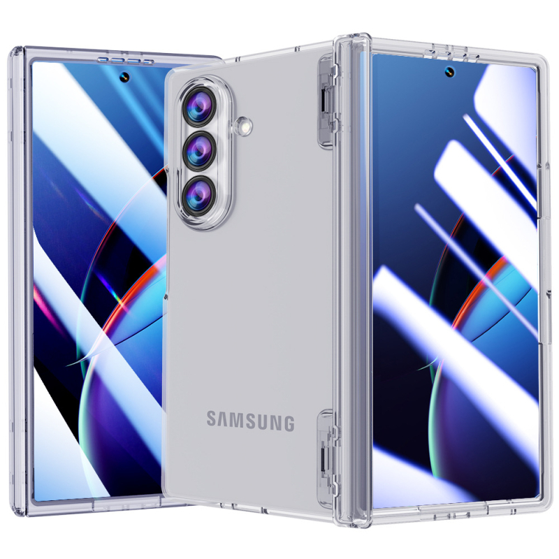 Samsung Galaxy Fold7 védőtok, PP anyag, bőrhatású felület, csúszásmentes, leesés elleni védelem, akril textúra