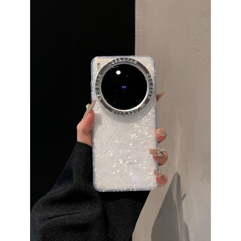 Vivo telefonhoz készült átlátszó mintás hátlap, akril, ütésálló, csúszásmentes, leesésálló