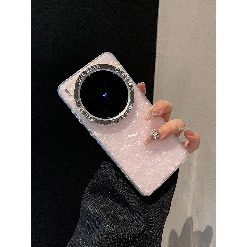 Vivo telefonhoz készült átlátszó mintás hátlap, akril, ütésálló, csúszásmentes, leesésálló