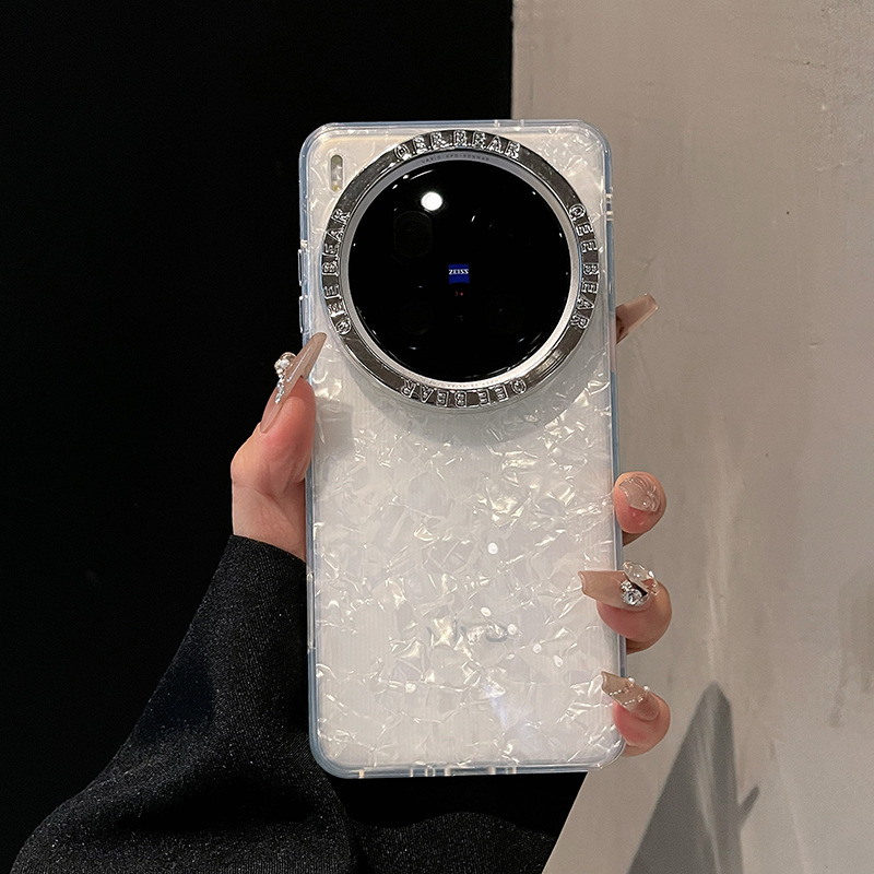 Vivo telefonhoz készült átlátszó mintás hátlap, akril, ütésálló, csúszásmentes, leesésálló