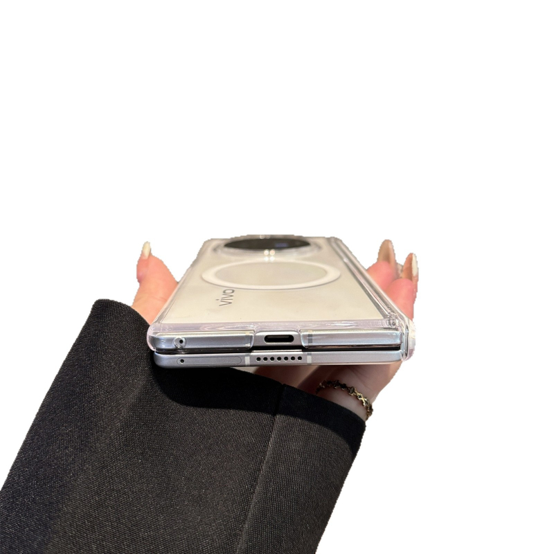 Vivo X Fold3 és X Fold5 telefonvédő tok — ultra vékony, Flip Cover stílusú tok, PC anyagú, beépített erős mágneses rögzítés