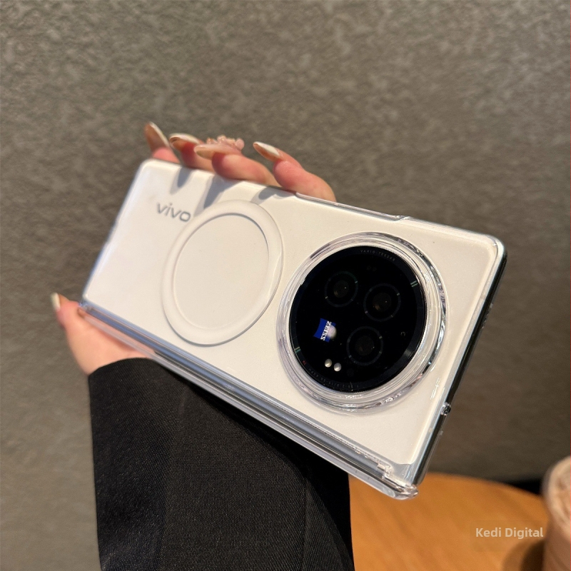 Vivo X Fold3 un X Fold5 tālruņa vāciņš — ultra plāns hinge vāciņš, Flip Cover stils, PC materiāls, spēcīga magnētiskā pievilkšana