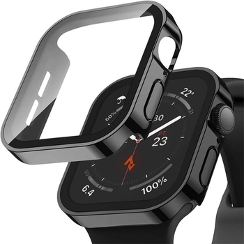 Kućište za Apple Watch s ravnim rubovima, vodootporno, integrirani zaštitni film od kaljenog stakla, materijal PC + kaljeni film