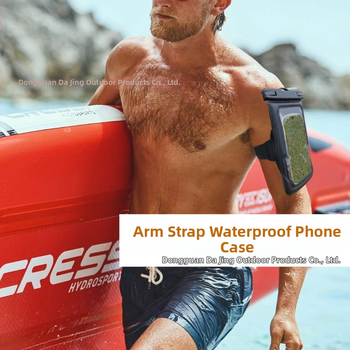 PVC vízálló telefonkarpántos táska – kültéri stílus, logó személyre szabható, univerzális illeszkedés minden korosztály számára, ideális merüléshez, túrázáshoz és horgászathoz