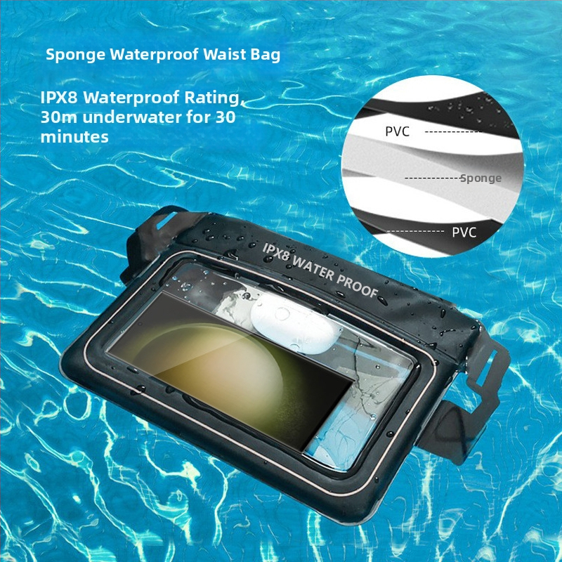 Pásová vodotesná taška na vonkajšie použitie — Sponge PVC ABS, pruhovaný vzor, východný štýl