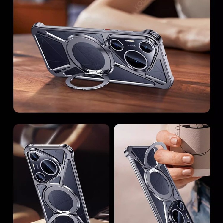 Carcasă metalică de protecție pentru Huawei Pura70Pro/Pro+/Pura70Ultra — design dual, decupaje, rezistent la uzură, protecție la cădere, anti-amprente