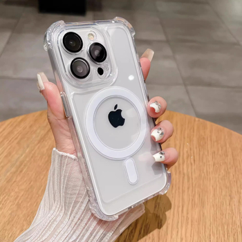 Silikonsko zaštitno kućište za iPhone 14 Pro Max s elektroplatiranim završetkom, minimalističkog stila, otporno na udarce, rasipanje topline, otporan na otiske prstiju, magnetsko pričvršćivanje