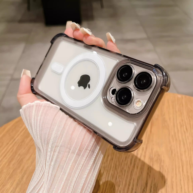Silikonsko zaštitno kućište za iPhone 14 Pro Max s elektroplatiranim završetkom, minimalističkog stila, otporno na udarce, rasipanje topline, otporan na otiske prstiju, magnetsko pričvršćivanje