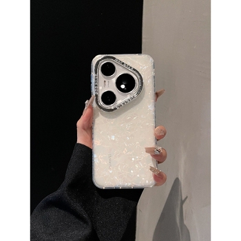 Huawei Pura80Pro hátlapi tok gradient kagyló mintával, akril, ütésálló, csúszásmentes, esésvédelmi