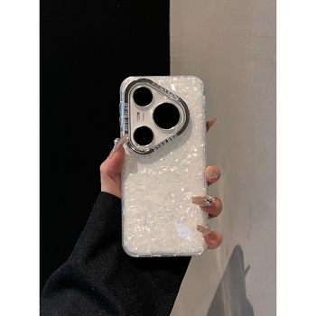 Huawei Pura80Pro hátlapi tok gradient kagyló mintával, akril, ütésálló, csúszásmentes, esésvédelmi