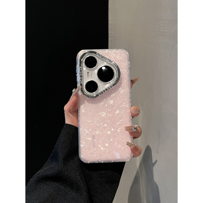 Huawei Pura80Pro hátlapi tok gradient kagyló mintával, akril, ütésálló, csúszásmentes, esésvédelmi