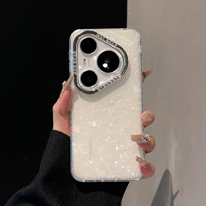 Huawei Pura80Pro hátlapi tok gradient kagyló mintával, akril, ütésálló, csúszásmentes, esésvédelmi