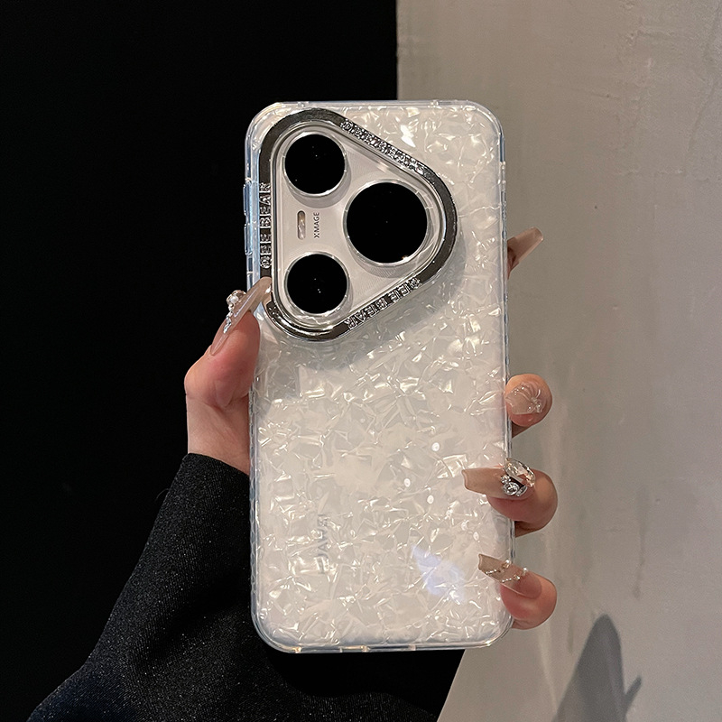 Huawei Pura80Pro hátlapi tok gradient kagyló mintával, akril, ütésálló, csúszásmentes, esésvédelmi