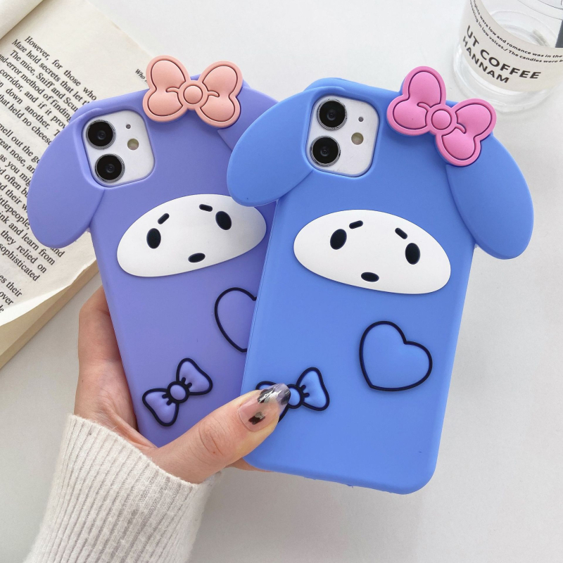 iPhone szilikon teljesvédő tok 3D My Melody karikatúrával — ütésálló, kopásálló, leesés elleni védelem, kompatibil az iPhone 11/12/12 Pro/13/13 Pro Max/14/14 Max