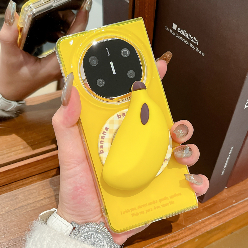 Huawei Mate X6 tok mágneses állvánnyal, teljes lefedettség, puha gumi, dombornyomásos textúra, leesés elleni védelem