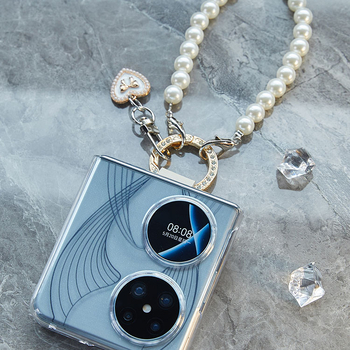 Huawei Pocket2 / P50 Pocket / NovaFlip Flip futrola - umjetna koža, perljiva uložak, prilagodljiva, protivklizna, otporna na habanje, otporna na otiske prstiju