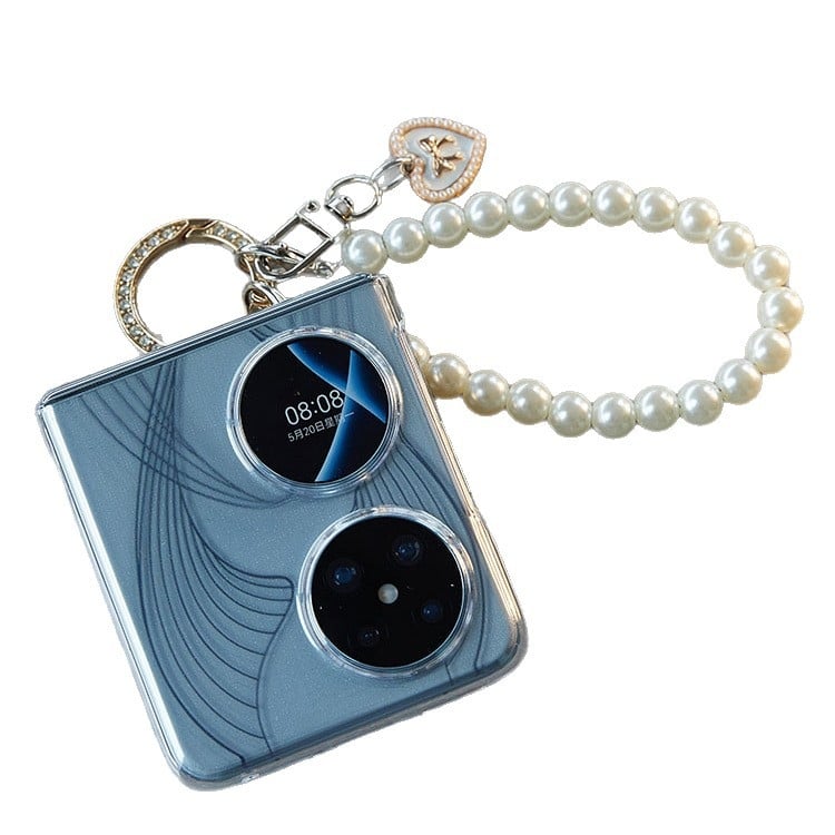 Huawei Pocket2 / P50 Pocket / NovaFlip Flip futrola - umjetna koža, perljiva uložak, prilagodljiva, protivklizna, otporna na habanje, otporna na otiske prstiju