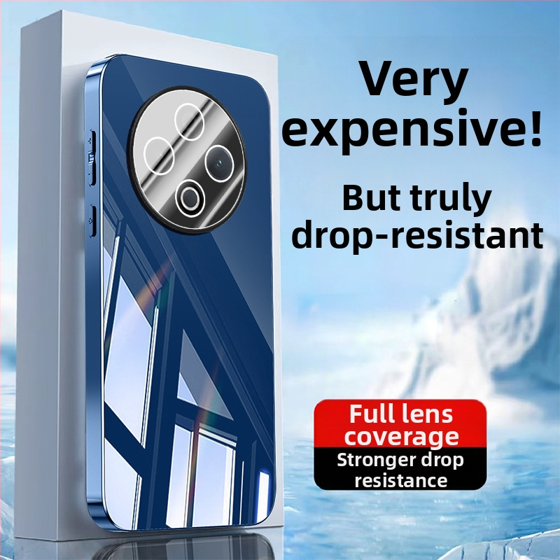 VIVO tālruņa korpuss ar objektīva aizsardzību, elektroplatinēts spoguļa dizains, PC materiāls, pretslīdīgs, putekļu izturība, izturīgs pret kritieniem