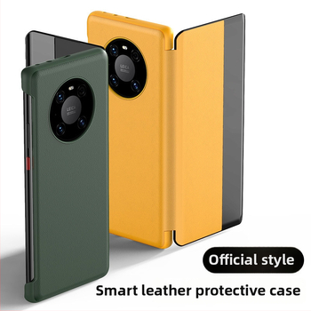 Huawei Mate40 Pro+ telefona vāciņš ar pilnu aizsardzību, triecienizturīgs, PU āda, klapņu stils, siltuma izkliede, pirkstu nospiedumu izturīgs