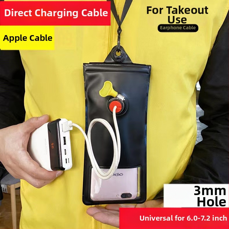 Lovasoknak szánt érintőképernyős vízálló telefontáska – TPU+PVC, Egyszerű stílus, univerzális telefon-kompatibilitás