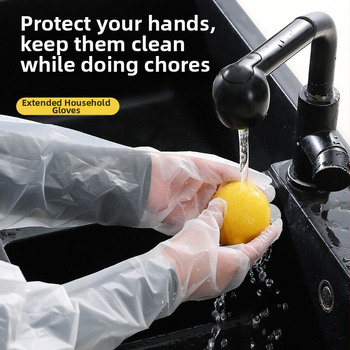 Еднократни пластмасови кухненски ръкавици, прозрачен дизайн, дебелина 0,05–0,1 мм, антимазнини, произход Zhejiang