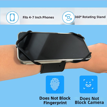 Rotirajući držač telefona za nadlakticu, silikonski armband za trčanje