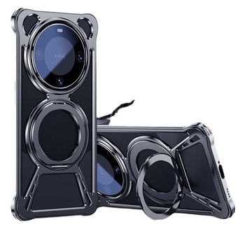 Kétfunkciós fém tok Huawei Mate60, Mate60 Pro és Mate60 Pro+ számára, 360°-os forgó állvánnyal és mágneses burkolattal