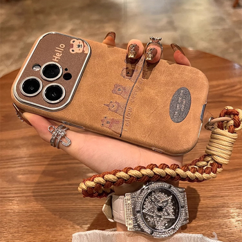 TPU védőtok iPhone 14 Pro / 14 Pro Max számára — zuhanás elleni védelem, kreatív mackó dizájn