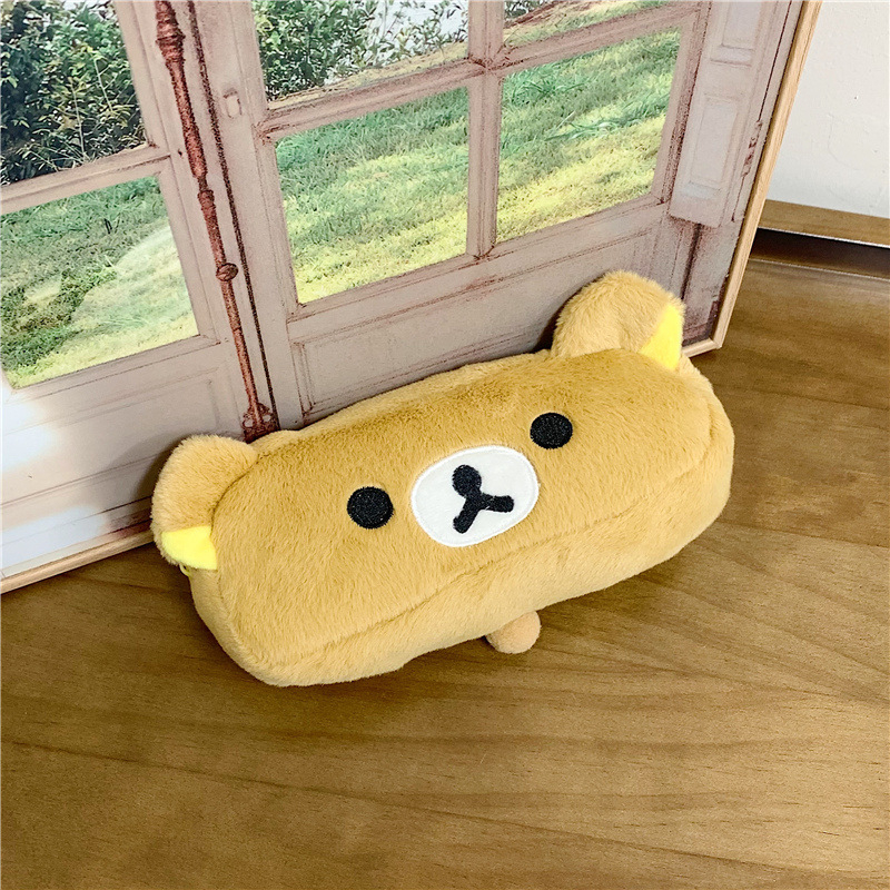 Plišani neseser za olovke s motivom Rilakkuma, sladak životinjski dizajn, pamukasti vanjski materijal, podstava od poliestera, izuzetno lagan, velika kapacitet za školu
