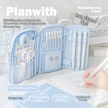 Rosyposy Planwith Stand Series pernica, iz platna, trodjelna s odvojivim dizajnom, velika kapaciteta za učenike