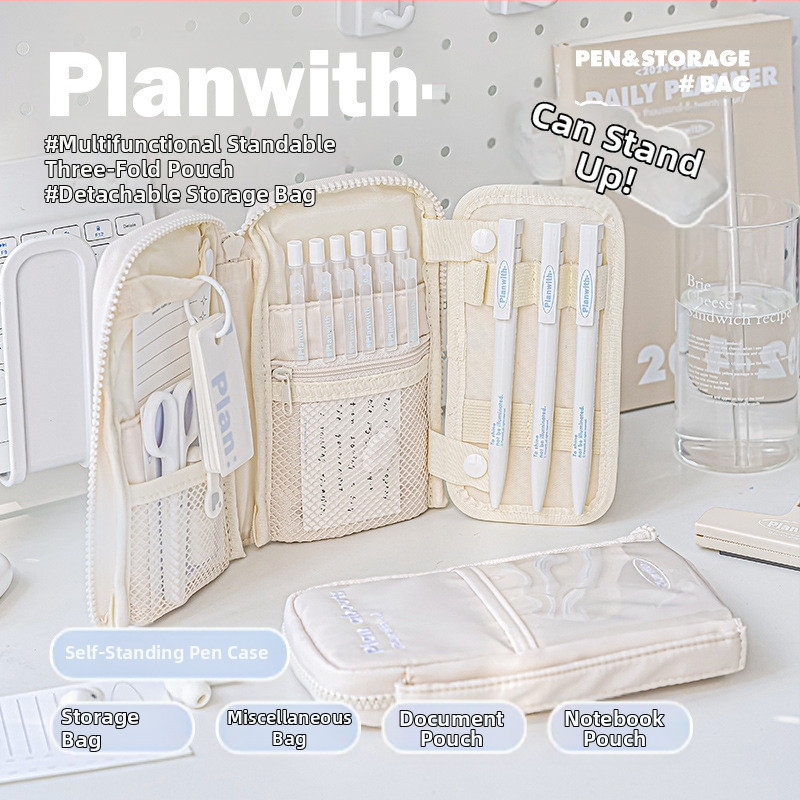 Rosyposy Planwith Stand Series pernica, iz platna, trodjelna s odvojivim dizajnom, velika kapaciteta za učenike