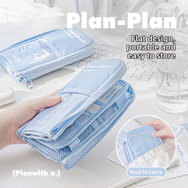 Rosyposy Planwith Stand Series pernica, iz platna, trodjelna s odvojivim dizajnom, velika kapaciteta za učenike