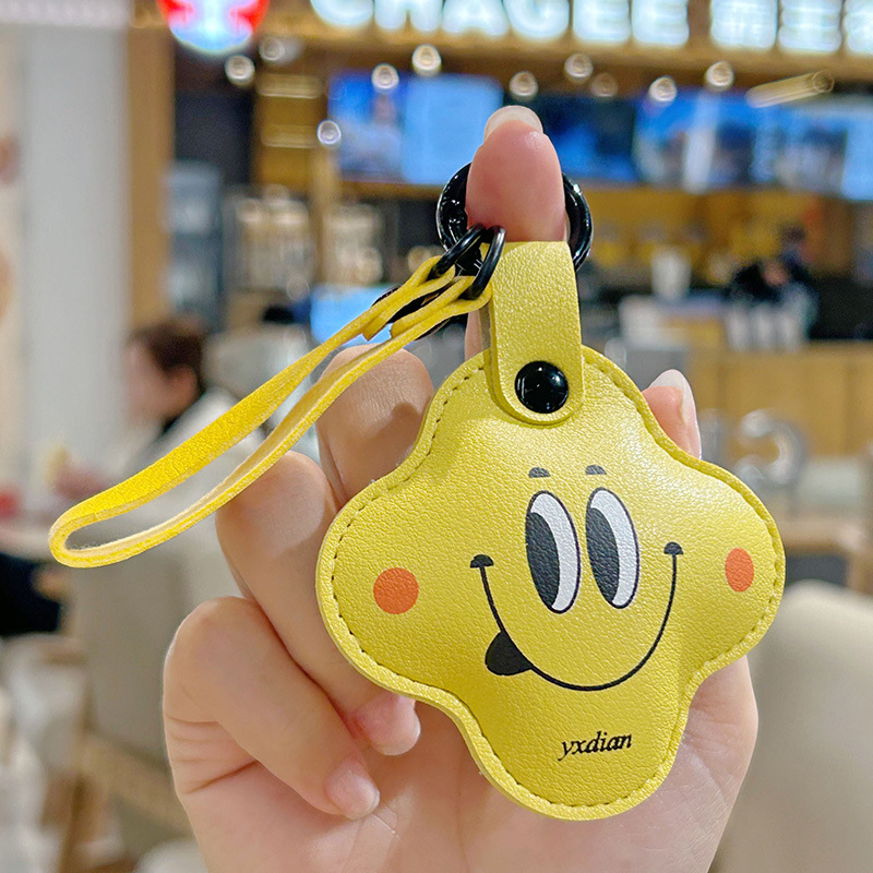 Кожен ключодържател с панделка, сладък стил, подходящ за двойки и студенти