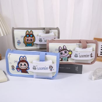 Labubu pernica s cartoon dizajnom za dječake i djevojčice, učenike osnovne škole, veliki kapacitet, višenamjenska 3D pernica, platnena