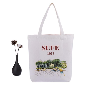 Чанта от канвас с персонализиран логотип за рекламни цели; стил: чантичка за рамо; печат на лого: ситопечат, офсетен печат, машинен печат