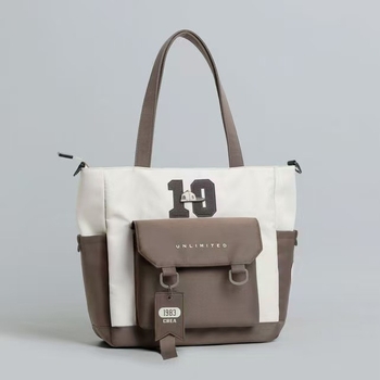 Sac școlar de mari capacitate, din Oxford, unisex, model cu litere, căptușeală poliester