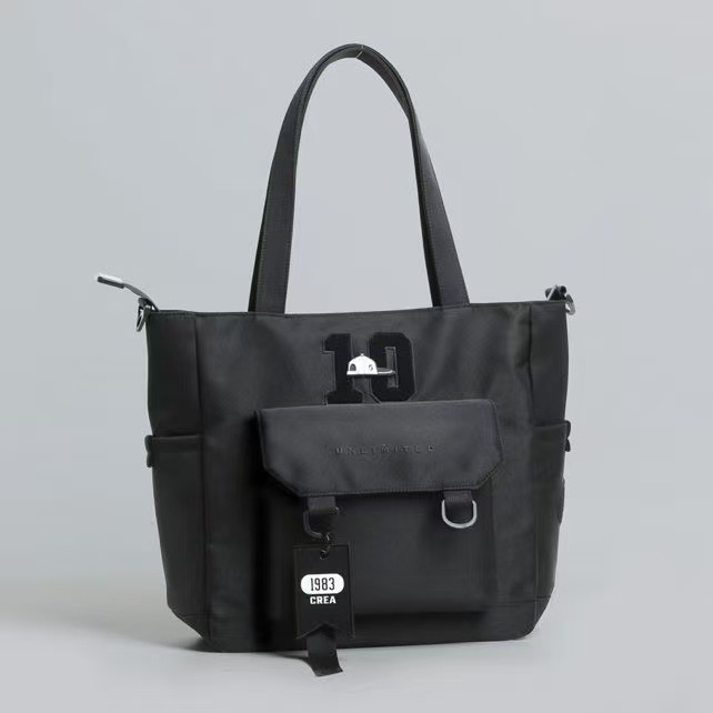 Sac școlar de mari capacitate, din Oxford, unisex, model cu litere, căptușeală poliester