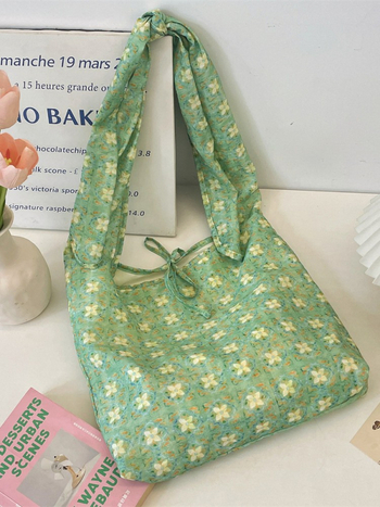 Poliesterska tote torba, street style, pravokutnog oblika, otvorenog vrha