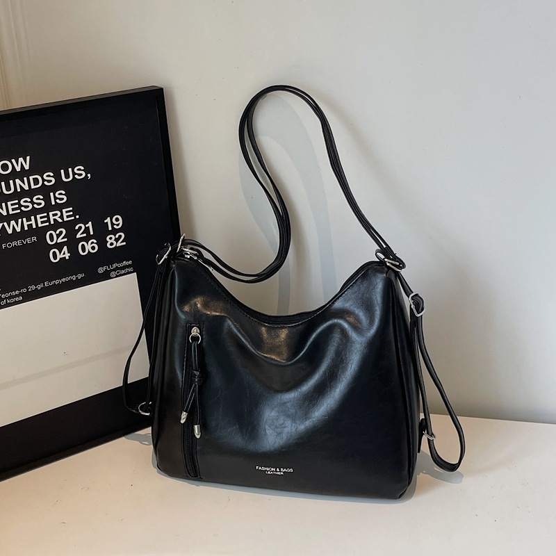 Τσάντα Tote με μεγάλη χωρητικότητα, ρετρό στυλ δρόμου, PU ύλικό, οριζόντιο τετράγωνο σχήμα, φερμουάρ (Στυλ δρόμου, PU, Πολυεστερική επένδυση, Οριζόντιο τετράγωνο σχήμα, Φερμουάρ)