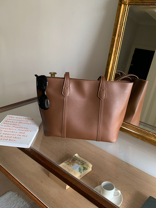 First Love PU tote táska, utcai stílus, horizontális négyszög alakzat