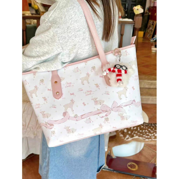 Tote táska mix-and-match esztétikával, corduroy anyag, belső bélés műbőrrel, Autumn Money márka, ideális szabadidős utazásokhoz