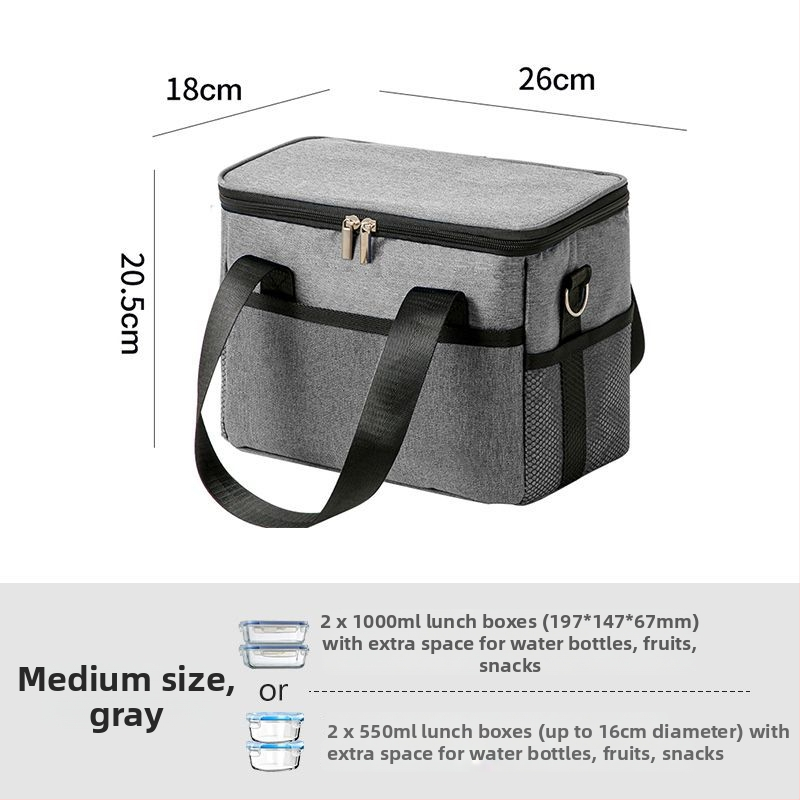 Izolirana torba za ručak – Oxford tkanina, vodootporna, moderni minimalistički stil, kućna upotreba