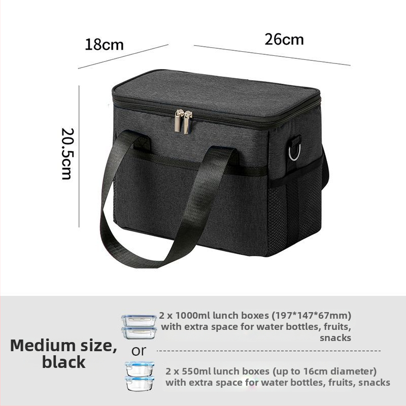 Izolirana torba za ručak – Oxford tkanina, vodootporna, moderni minimalistički stil, kućna upotreba